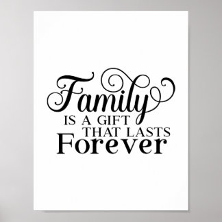 Modern family is a gift quote typography poster
