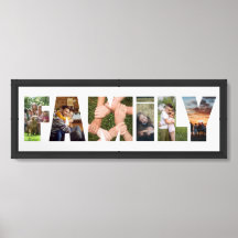 Modern Family letter cutout photo collage 