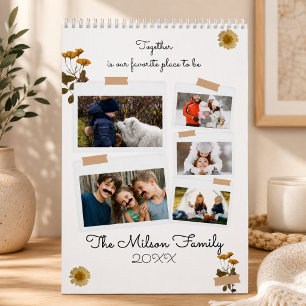 Modern Family Minimal Custom Photo Calendar