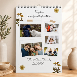 Modern Family Minimal Custom photo Calendar