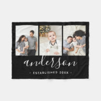 Modern Family Monogram 3 Photo Collage