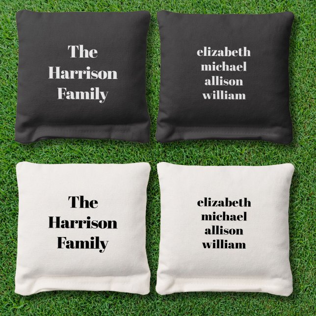 Modern Family Monogram Cornhole Bags (Creator Uploaded)