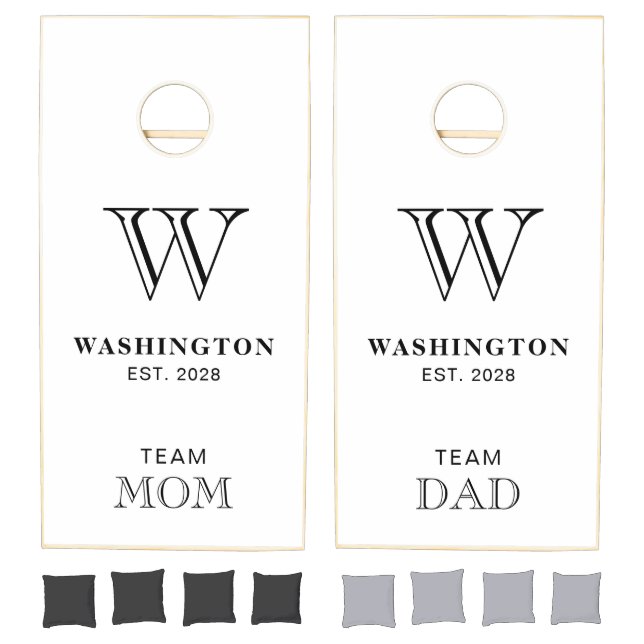 Modern Family Monogram Cornhole Set (Set)