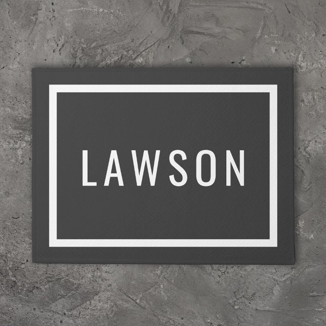 Modern Family Monogram | Editable Colors Doormat (Creator Uploaded)