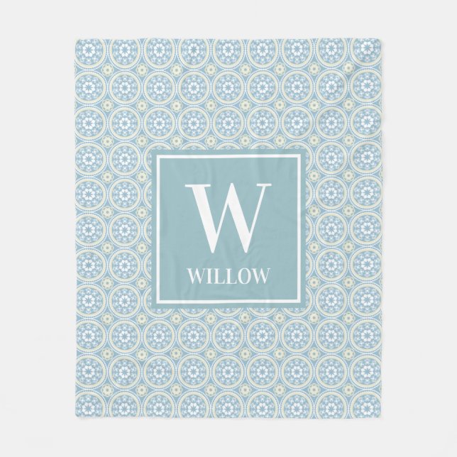 Modern Family Monogram Fleece Blanket (Front)