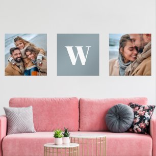 Modern Family Monogram Photo Wall Art Sets