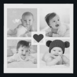 Modern Family Multi Photo heart Faux Canvas Print<br><div class="desc">A keepsake gift for mom,  grandma,  newlyweds or someone special. Message me if you need assistance or have any special requests.</div>