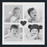 Modern Family Multi Photo heart Faux Canvas Print<br><div class="desc">A keepsake gift for mom,  grandma,  newlyweds or someone special. Message me if you need assistance or have any special requests.</div>