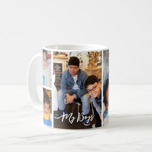 Modern Family Multi Photos Name Script Coffee Mug