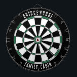 Modern Family Name Minimalist Custom Dart Board<br><div class="desc">Elevate your game nights with our custom family dartboard, designed to bring a personal touch to your home. This unique dartboard allows you to proudly display your family name and location, making it not just a game but a cherished family heirloom. Ideal for gatherings, backyard parties, or simply bonding with...</div>