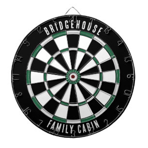 Modern Family Name Minimalist Custom Dart Board