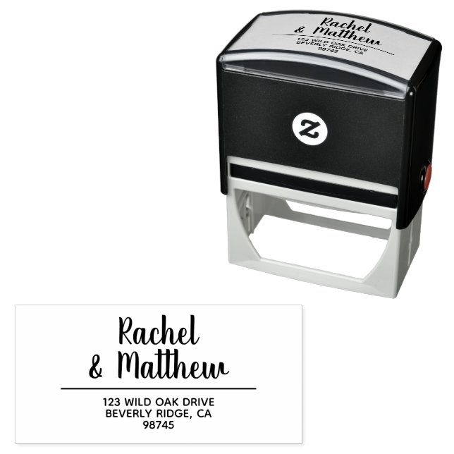 Modern Family Name Return Address Self-inking Stamp (In Situ)