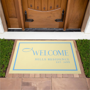 Modern Family Name  Year  Blue Yellow Coastal Doormat