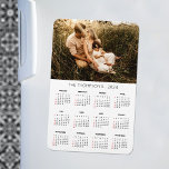 Modern Family Photo 2024 Calendar 12 Month  Magnet at Zazzle