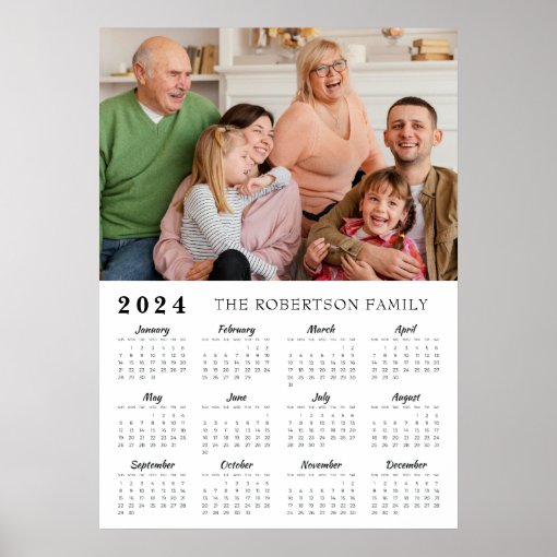 Modern Family Photo 2024 Calendar Poster Zazzle   Modern Family Photo 2024 Calendar Poster R734f26715c274cbaa4eebbc48071342b Kmk 8byvr 510 