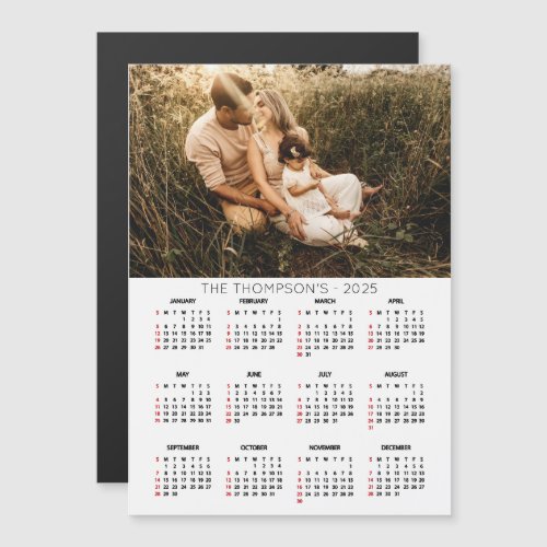 Modern Family Photo 2025 Calendar 12 Month 