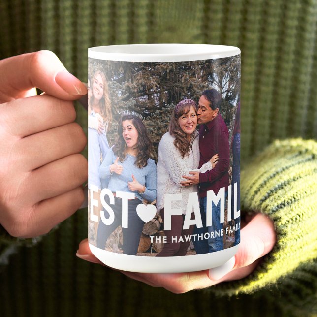 Modern Family Photo Best Family Ever Personalized Coffee Mug (Creator Uploaded)