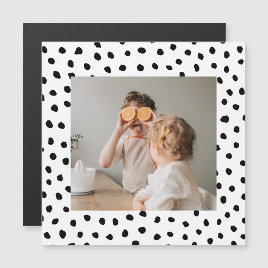 Modern Family Photo & Black Dots Beauty Gift (Front/Back)