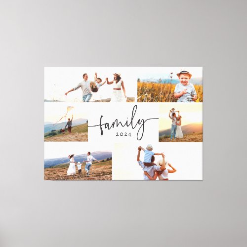 Modern Family Photo Canvas Print