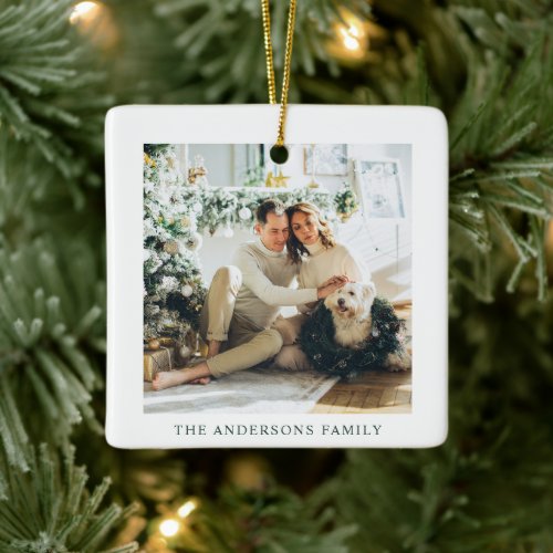 Modern Family Photo  Ceramic Ornament