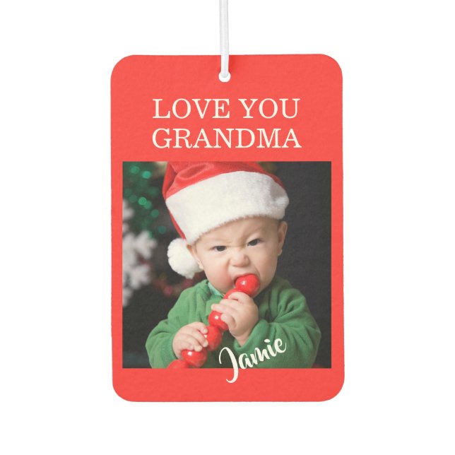 Modern Family Photo Christmas Air Freshener (Front)