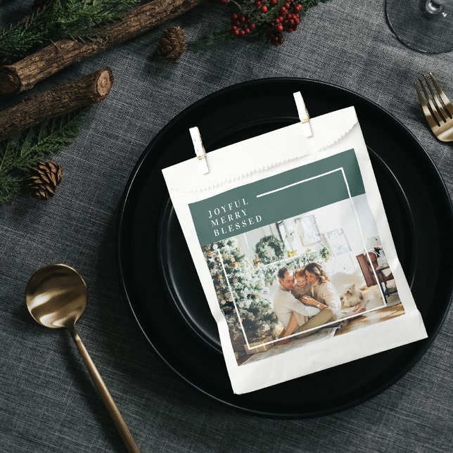 Modern Family Photo Christmas Favor Bag (Creator Uploaded)