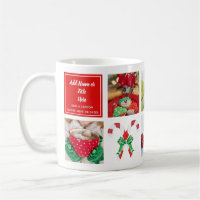 Modern Family Photo Christmas Gift with Templates Coffee Mug