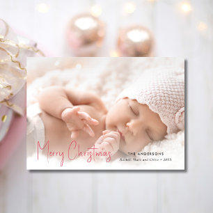 Modern Family Photo Christmas Holiday Card