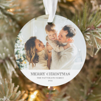 Modern Family Photo Christmas Ornament