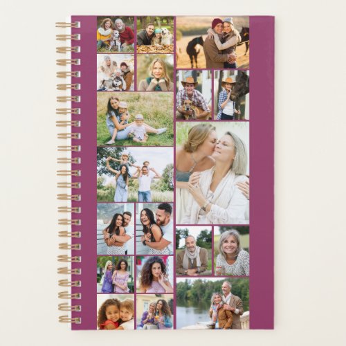 Modern Family Photo Collage 19 Picture Pink Planner