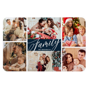 Modern Family Photo Collage Magnet