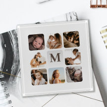 Modern Family Photo Collage Monogram