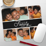 Modern Family Photo Collage Mouse Pad<br><div class="desc">Transform your workspace with a personalized mouse pad using this dynamic photo collage template. Effortlessly add your favorite pictures,  the year,  your family name,  and any custom text you desire. Make it uniquely yours!</div>