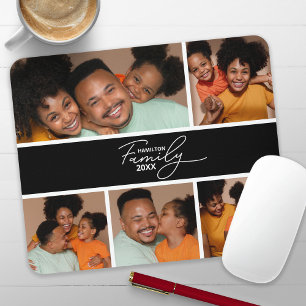 Modern Family Photo Collage Mouse Pad