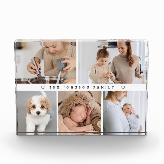 Modern Family Photo Collage Personalized name (Front)