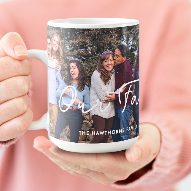 Modern Family Photo Custom text Cute Personalized Coffee Mug (Creator Uploaded)