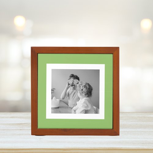 Modern  Family Photo Green Simple Lovely Gift Desk Organizer