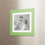 Modern  Family Photo Green Simple Lovely Gift Magnet<br><div class="desc">Modern  Family Photo Green Simple Lovely Gift</div>