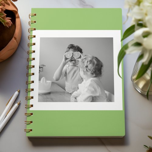 Modern  Family Photo Green Simple Lovely Gift Planner