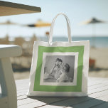 Modern  Family Photo Green Simple Lovely Gift Tote Bag<br><div class="desc">Modern  Family Photo Green Simple Lovely Gift</div>