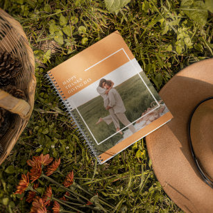 Modern Family Photo& Happy Thanksgiving Day Gift Notebook