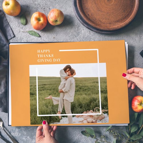 Modern Family Photo Happy Thanksgiving Day Gift Paper Pad