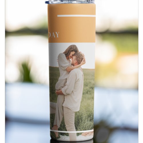 Modern Family Photo Happy Thanksgiving Day Gift Thermal Tumbler