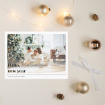 Modern Family Photo | Hello New Year Postcard<br><div class="desc">Modern Family Photo | Hello New Year</div>