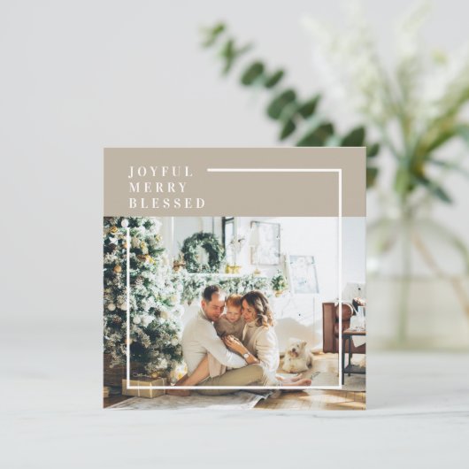 Modern Family Photo | Joyful Merry Blessed (Standing Front)