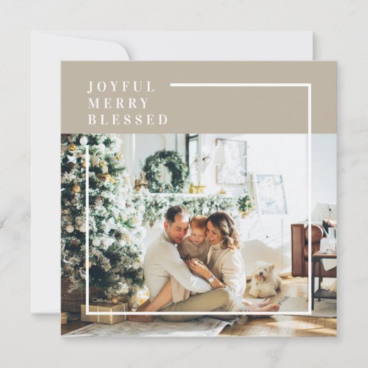Modern Family Photo | Joyful Merry Blessed (Front)