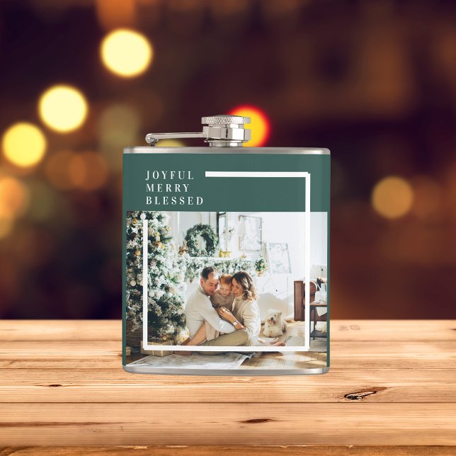 Modern Family Photo | Joyful Merry Blessed | Green Flask (Creator Uploaded)