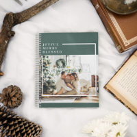 Modern Family Photo | Joyful Merry Blessed | Green