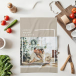 Modern Family Photo | Joyful Merry Blessed  Kitchen Towel<br><div class="desc">Modern Family Photo | Joyful Merry Blessed</div>