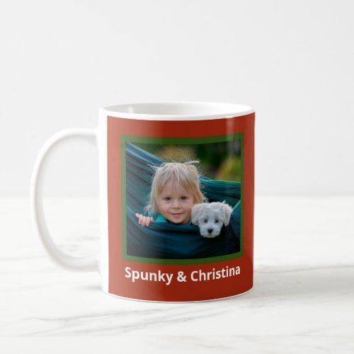 Modern Family Photo Merry Christmas Personalize  Coffee Mug